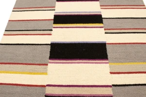 Multicolored Stripes 5X8 Hand-Tufted Modern Rug