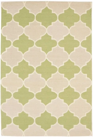 Lime Green Trellis 5X8 Hand-Tufted Modern Rug