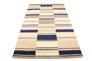 Multicolored Stripes 5X8 Hand-Tufted Modern Rug