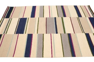 Multicolored Stripes 5X8 Hand-Tufted Modern Rug