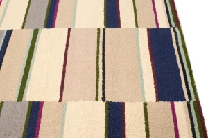 Multicolored Stripes 5X8 Hand-Tufted Modern Rug