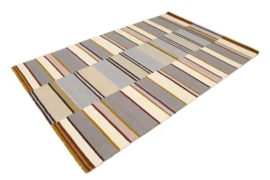 Multicolored Stripes 5X8 Hand-Tufted Modern Rug