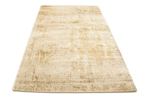 Distressed Beige Brown Abstract 5X8 Hand-Tufted Modern Rug