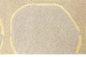 Beige & Cream Abstract 5X8 Hand-Tufted Modern Rug