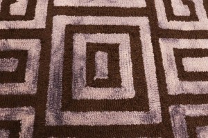 Brown Floral 5X8 Hand-Tufted Modern Rug