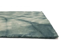 Hunter Green Tie-Dye 5X8 Hand-Tufted Modern Rug