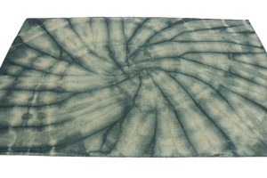 Hunter Green Tie-Dye 5X8 Hand-Tufted Modern Rug