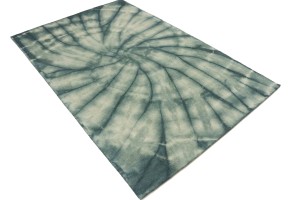 Hunter Green Tie-Dye 5X8 Hand-Tufted Modern Rug