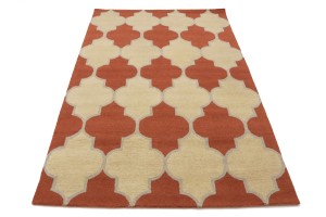 Multicolored Trellis 5X8 Hand-Tufted Modern Rug