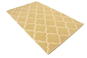 Beige Trellis 5X8 Hand-Tufted Modern Rug