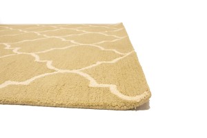 Beige Trellis 5X8 Hand-Tufted Modern Rug