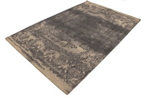 Dark Taupe Floral 5X8 Hand-Tufted Modern Rug