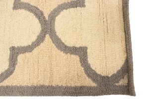 Cream Beige Trellis 5X8 Hand-Tufted Modern Rug