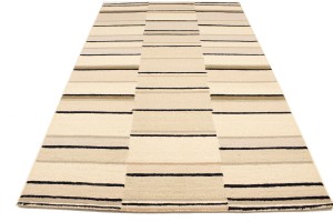 Multicolored Stripes 5X8 Hand-Tufted Modern Rug