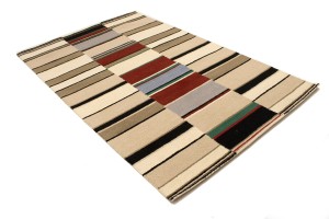 Multicolored Stripes 5X8 Hand-Tufted Modern Rug