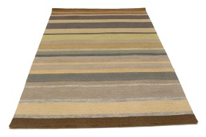 Multicolored Stripes 5X8 Hand-Tufted Modern Rug