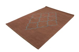 Rusty Pink Trellis 5X8 Hand-Tufted Modern Rug