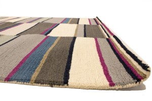Multicolored Stripes 5X8 Hand-Tufted Modern Rug