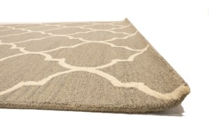 Pastel Brown Trellis 5X8 Hand-Tufted Modern Rug