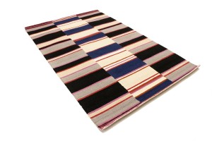 Multicolored Stripes 5X8 Hand-Tufted Modern Rug