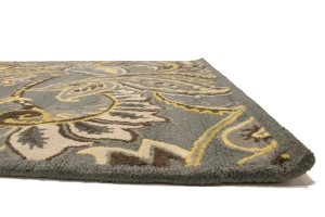 Gray Floral 5X8 Hand-Tufted Modern Rug