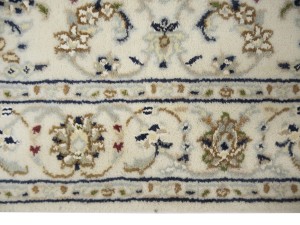 Cream Floral 3X23 Indo-Nain Oriental Runner Rug