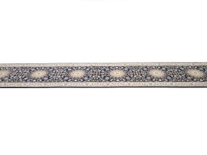 Dark Navy Floral 3X16 Indo-Nain Oriental Runner Rug