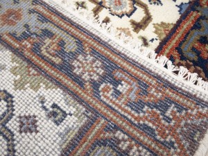 Cream Floral 3X16 Chobi Oriental Runner Rug