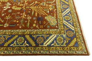 Orange Floral 12X15 Indo-Mahal Oriental Rug