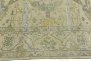 Beige Floral 8X10 Oushak Oriental Rug