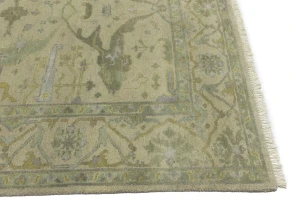 Beige Floral 8X10 Oushak Oriental Rug