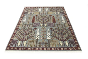 Light Gray Floral 8X10 Tree of Life Chobi Oriental Rug