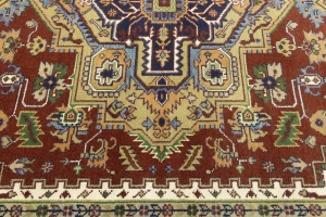 Rusty Red Geometric 8X10 Heriz Serapi Oriental Rug