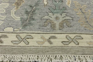 Khaki Floral 8X10 Oushak Chobi Oriental Rug
