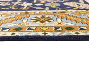 Dark Purple-navy Floral 9X12 Indo-Mahal Oriental Rug