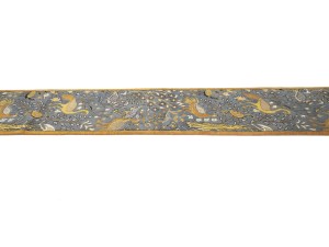 Light Gray Pictorial 2'6X16 Oriental Runner Rug