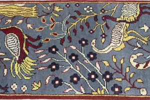 Gray Pictorial 2'5X8 Oriental Runner Rug
