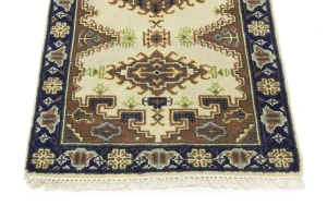 Cream Tribal 3X12 Indo-Viss Oriental Runner Oriental Rug