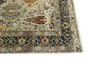 Light Gray Floral 8X10 Chobi Peshawar Oriental Rug