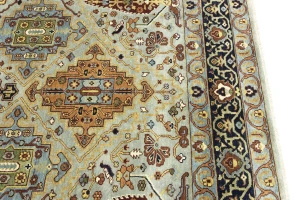 Light Gray Floral 8X10 Chobi Peshawar Oriental Rug
