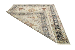 Light Gray Floral 8X10 Chobi Peshawar Oriental Rug