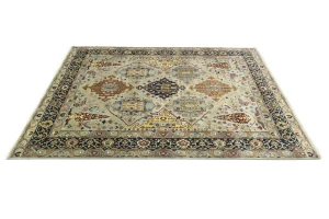 Light Gray Floral 8X10 Chobi Peshawar Oriental Rug