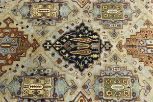 Light Gray Floral 8X10 Chobi Peshawar Oriental Rug