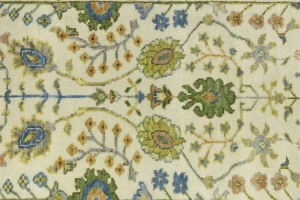Ivory Floral 2'5X8 Osh Chobi Oriental Runner Rug