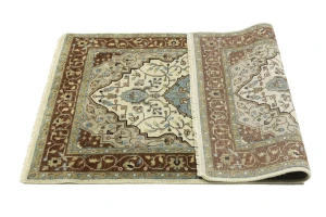 Beige Floral 3X5 Rare Heriz Serapi Oriental Rug