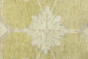 Muted Golden Yellow Floral 12X15 Transitional Oriental Rug