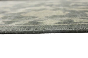 Muted Dark Slate Floral 10X14 Transitional Oriental Rug