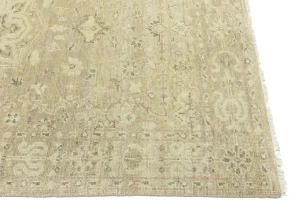 Muted Pinkish Beige Floral 5X8 Transitional Oriental Rug