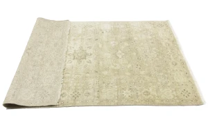 Muted Pinkish Beige Floral 5X8 Transitional Oriental Rug