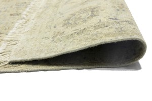 Beige Transitional 8X10 Distressed Indo-Nain Oriental Rug